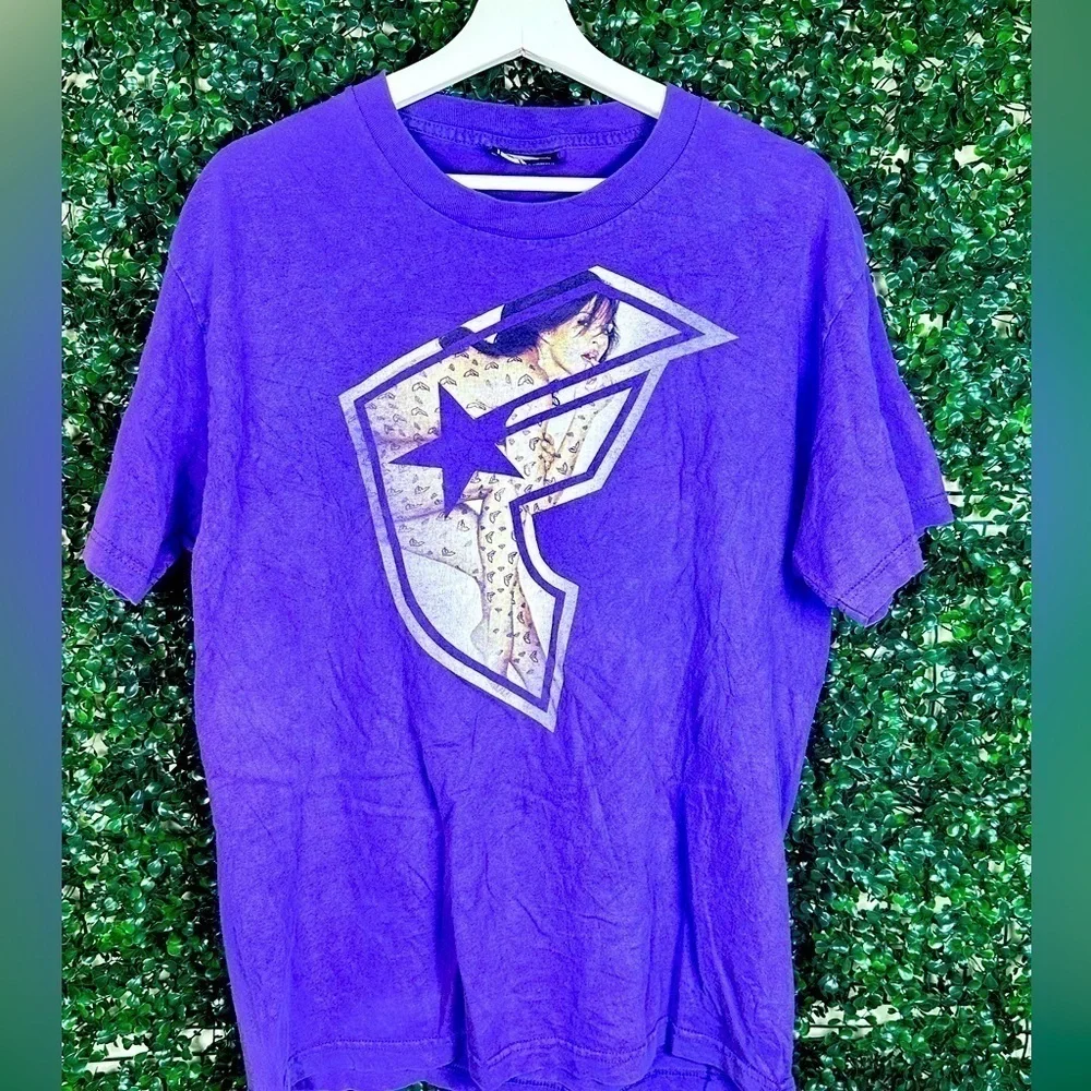 Famous Stars & Straps White Logo Purple Seductive Tee Size L - Picture 1 of 5